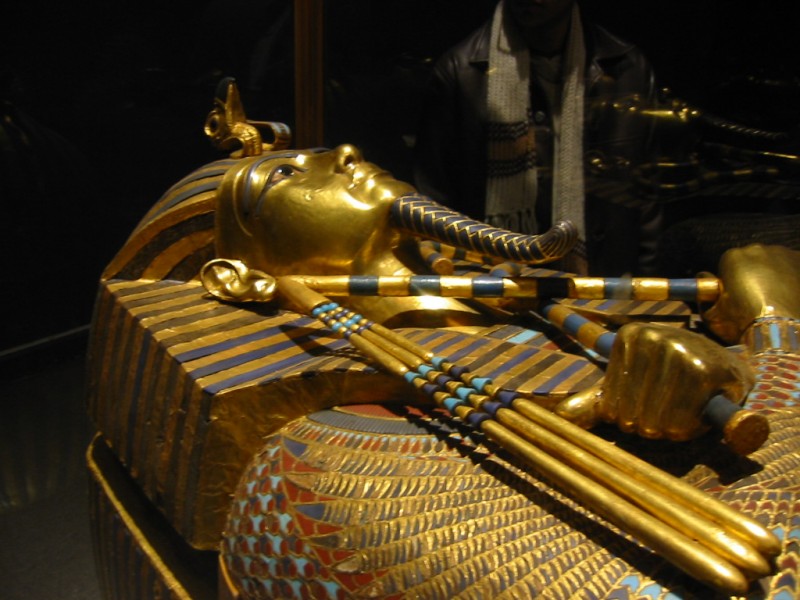 Coffin of King Tut at Egyptian Museum