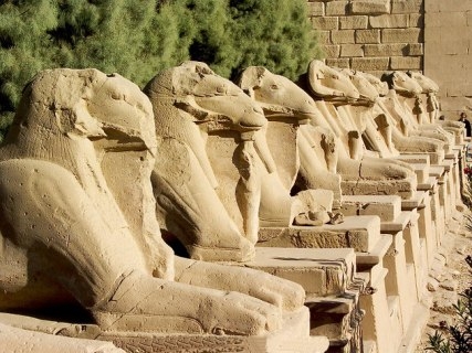 Ram Headed Sphinx at Karnak Temple